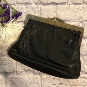 Leather and Brass Clutch
